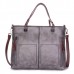 Women Retro Solid Tote Bag Dating Soft Leather Large Capacity Handbag Crossbody Bag